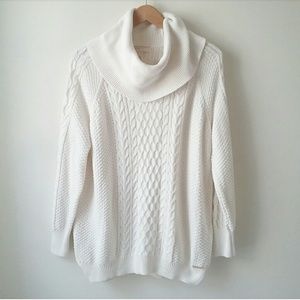 MICHAEL Michael Kors Sweaters - Michael Kors Cream Cableknit Cowlneck Sweater MICHAEL Michael Kors Sweaters - Michael Kors Cream Cableknit Cowlneck Sweater